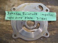 (image for) Johnson Evinrude impeller water pump plate 317841