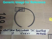 (image for) BORG WARNER VELVET DRIVE SNAP RING ALT23258A250