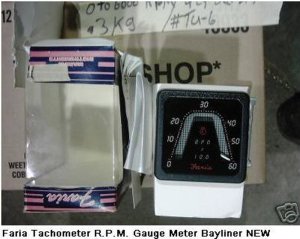 (image for) Faria Tachometer Gauge 0-60 rpm. NEW
