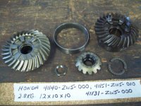 (image for) Honda 130 gear set 41140-ZW5-000, 41151-ZW5-010, 41131-ZW5-000