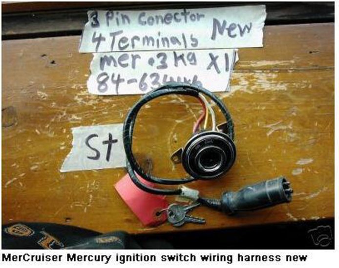 (image for) Key Switch Ignition Wiring 54212A 7, 54212A 3, 63468A 1, - Click Image to Close