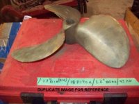 (image for) Propeller 17x18 Right Hand 1 1/2" Bore