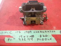 (image for) Johnson/Evinrude BRP 0432119, Carburator (Middle).
