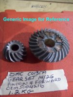(image for) Johnson Evinrude Gear Set 0987670, 0986656