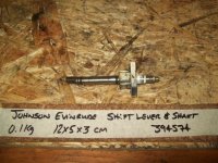 (image for) Johnson Evinrude adjust lever and shaft 0394574