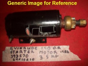 (image for) Johnson Evinrude Starter Motor Assy 0393570, 0585060