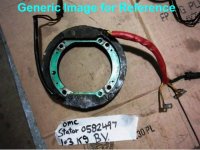 (image for) Johnson Evinrude Stator Assy 0583104, 0582497