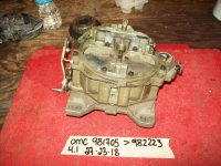 (image for) Rochester Quadrajet 4 Barrel Carburetor 17059286 981705 982223