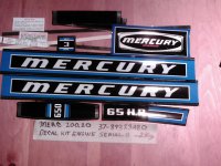 (image for) Mercury 650 65hp decal label name kit 89323A80