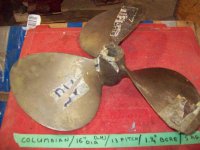 (image for) Propeller Prop 16x13 LH 1 1/4" Bore 3 Blade