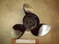 (image for) OMC Johnson Evinrude 14 1/2x21 Stainless Steel Propeller 389923