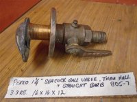 (image for) Perko 1 1/4 Bronze Seacock Ball Valve 805-7 & Thru Hull