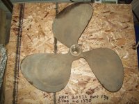 (image for) Propeller prop 20 x 22 1 3/8 bore left hand Chris-Craft 1330 Mic