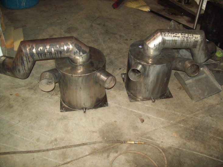 (image for) Wet exhaust Muffler Silencer lift stainless steel for 6 out 4 in - Click Image to Close