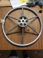 (image for) Stainless Steel Boat destroyer Steering Wheel 16"