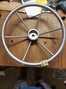 (image for) Stainless Steel Boat destroyer Steering Wheel 16"